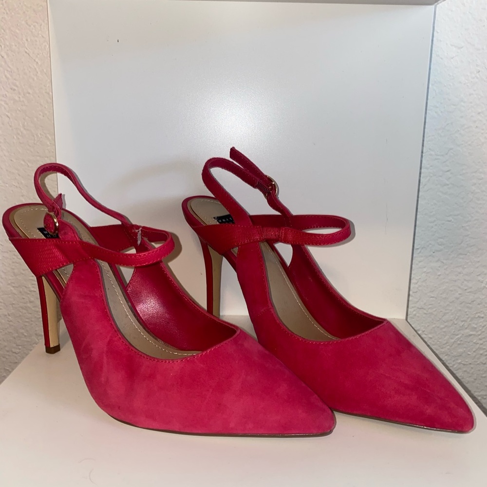 Hot Pink Sling back heels